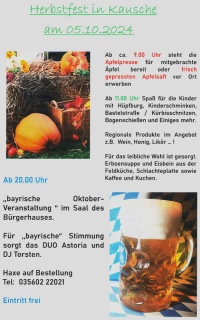 Herbstfest in Kausche