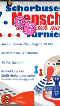 7. Schorbuser Mensch ärgere dich nicht Turnier