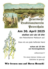 Maibaumstellen in Petershain