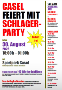 Casel feiert mit Schlagerparty