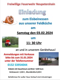Einladung zum Eisbeinessen