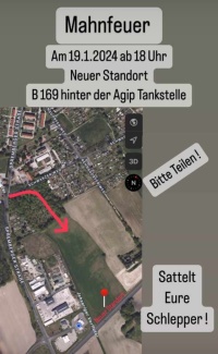 Mahnfeuer an der B169!