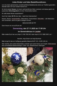 Vorweihnachtliche Bastelstunde