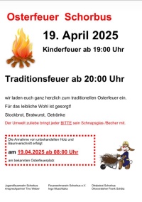 Osterfeuer Schorbus