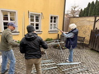Vorbereitung Ostereiermarkt